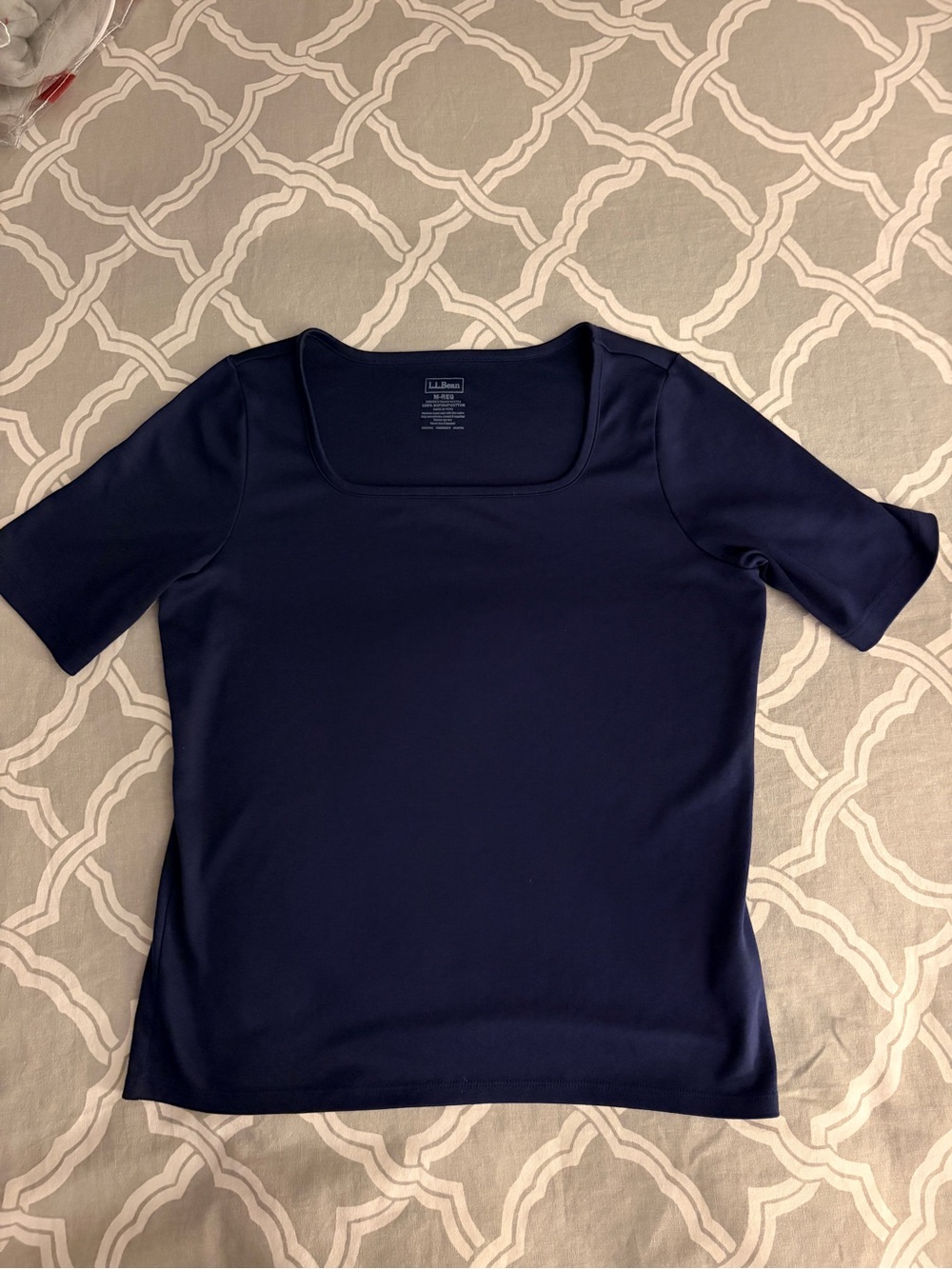 Never Worn Navy Square Neck Tee